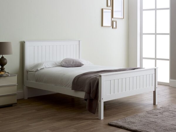 Limelight Taurus White Wooden Bed